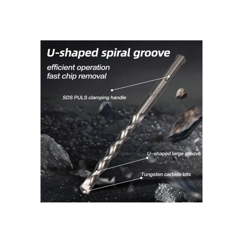 Бур по бетону Deli YS EDH-Y12160, 12x160 мм, SDS-PLUS