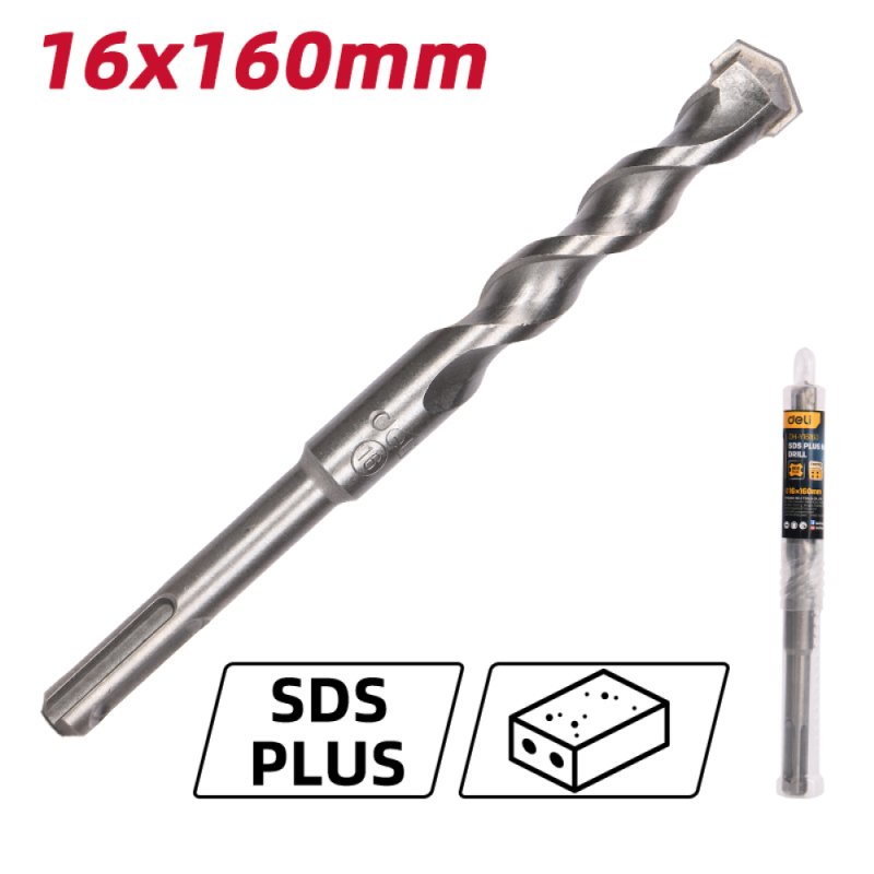 Бур по бетону Deli YS EDH-Y16160, 16 x 160 мм, SDS-PLUS