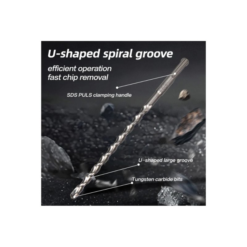 Бур по бетону Deli YS EDH-Y10210, 10x210 мм, SDS-PLUS