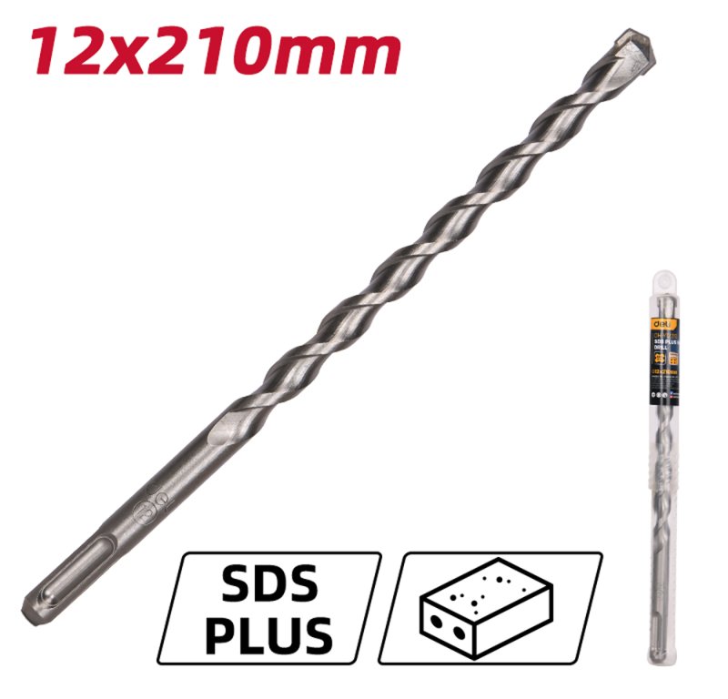 Бур по бетону Deli YS EDH-Y12210, 12 x 210 мм, SDS-PLUS