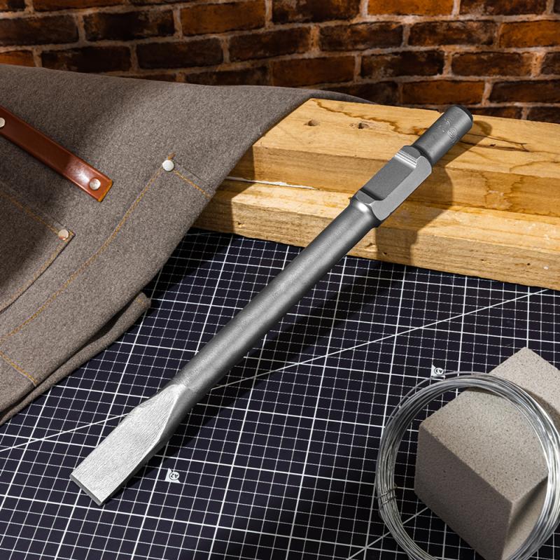 Зубило плоское Deli YS EDH-HBZ35410-E1, для отбойного молотка, 30 x 410 x 35 мм, HEX