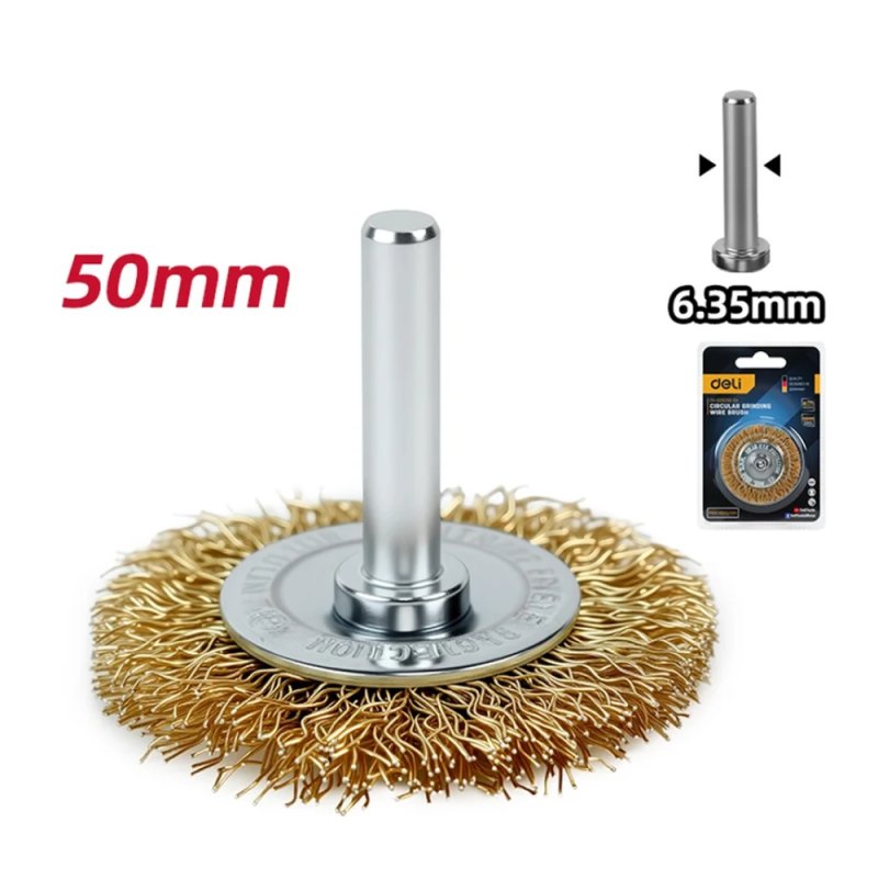 Щетка для дрели Deli YS EDH-GSS075-E3, плоская, проволочная