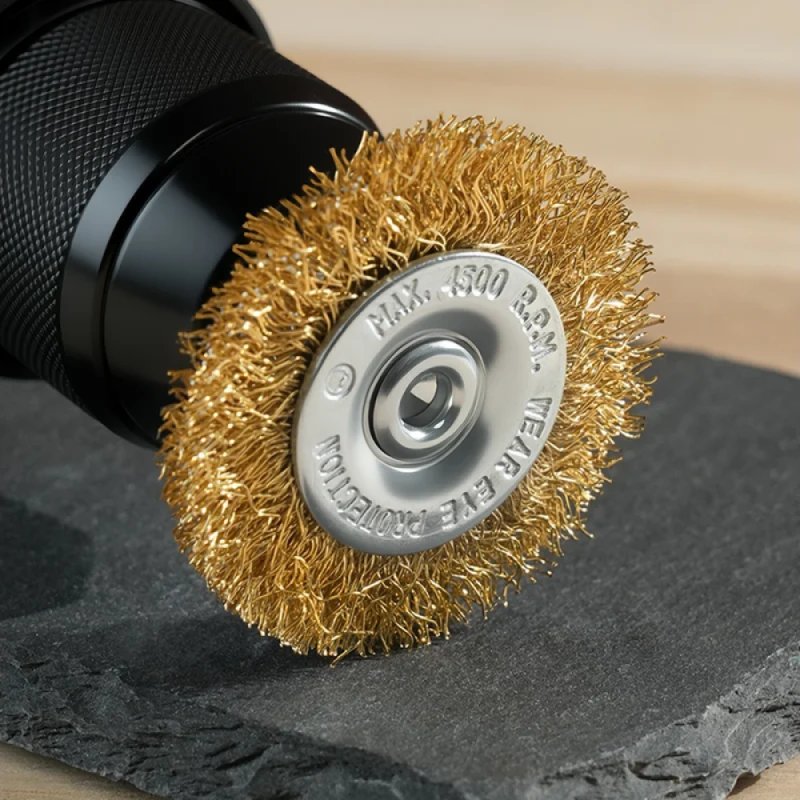 Щетка для дрели Deli YS EDH-GSS075-E3, плоская, проволочная