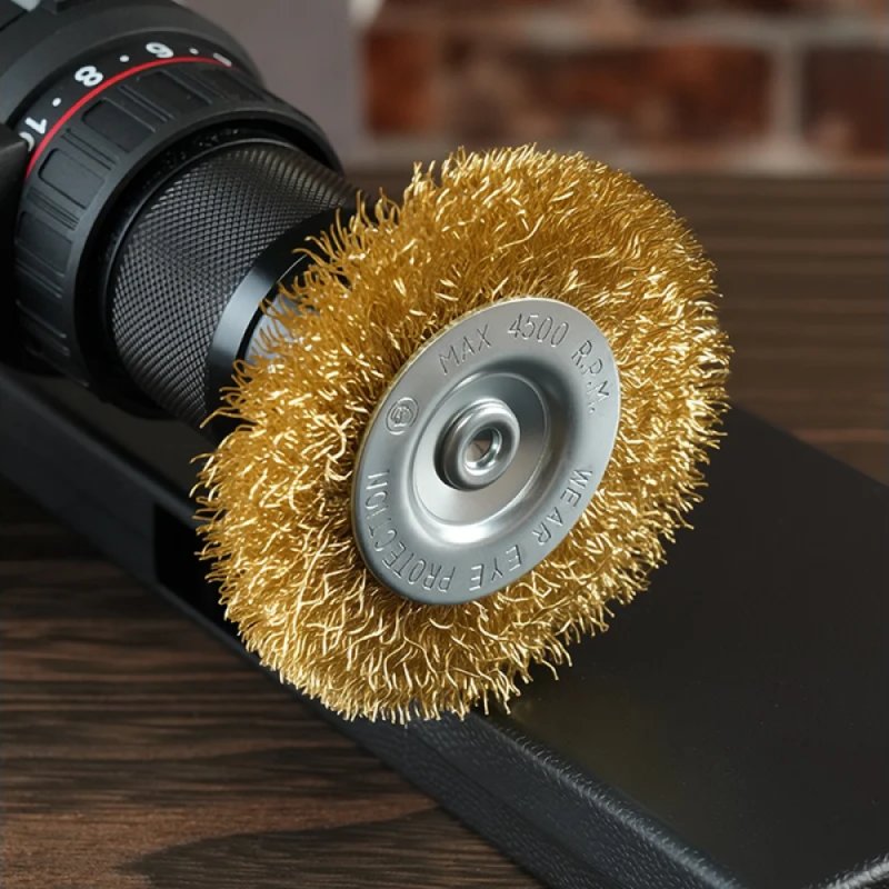 Щетка для дрели Deli YS EDH-GSS075-E3, плоская, проволочная