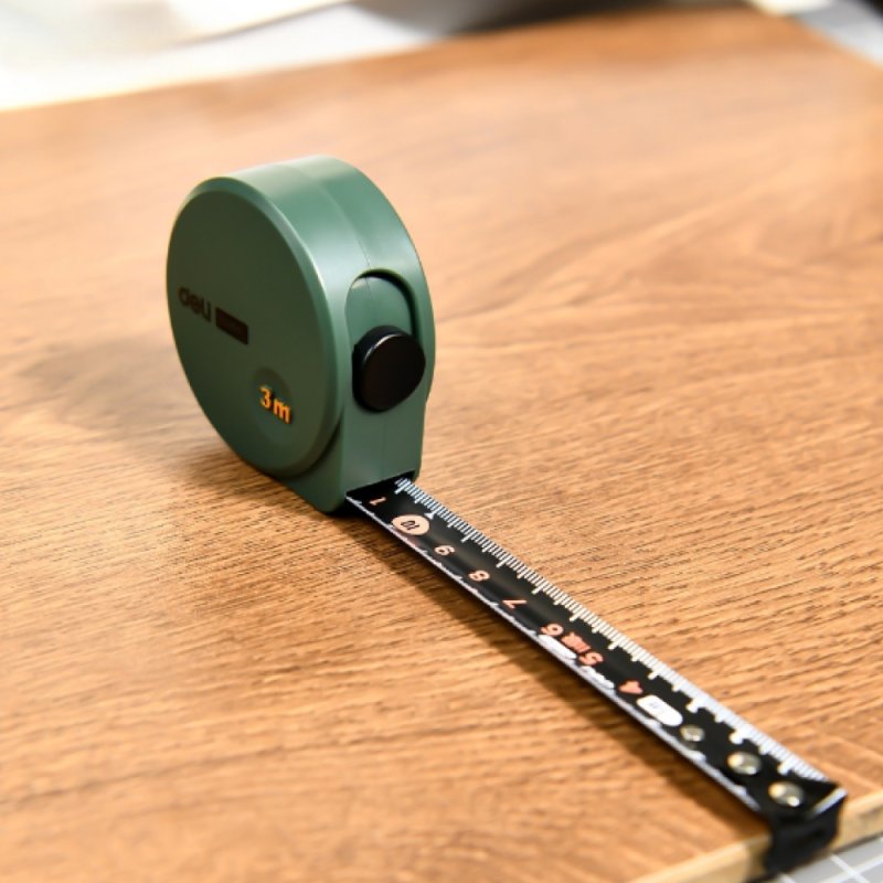 Рулетка Deli HS EHT8316L, 3 м х 16 мм, Soft Touch, зеленый