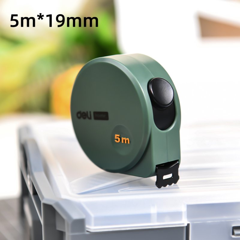 Рулетка Deli HS EHT8519L, 5 м х 19 мм, Soft Touch, зеленый