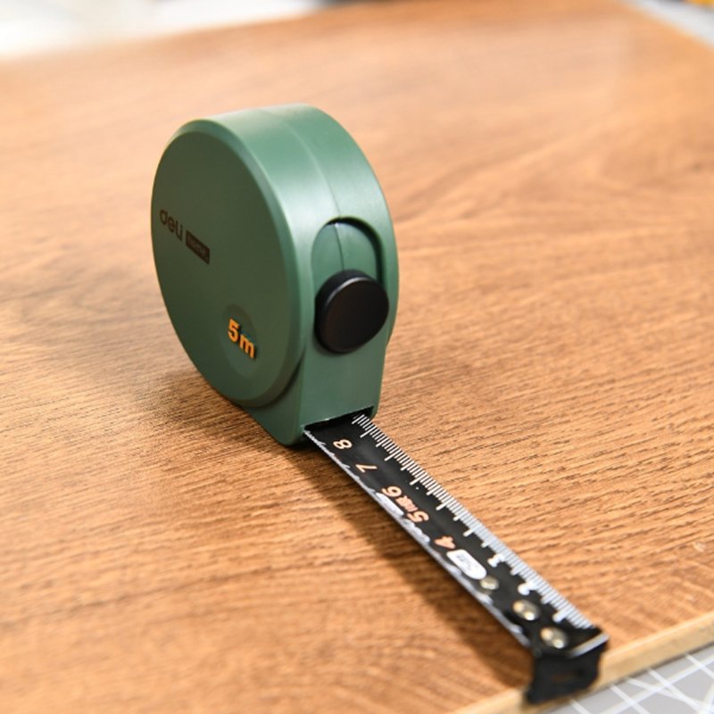 Рулетка Deli HS EHT8519L, 5 м х 19 мм, Soft Touch, зеленый