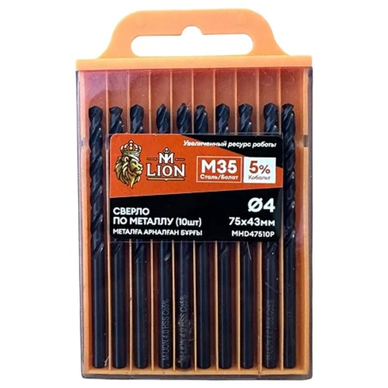 Сверло по металлу M-Lion, MHD427510P, 4,2х75 мм, 10 шт/упак