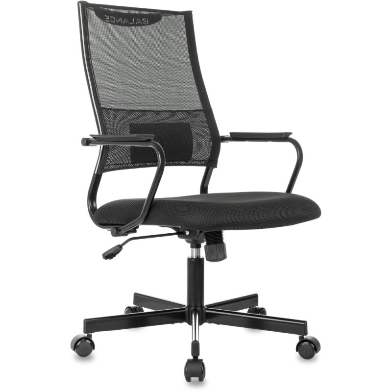 Компьютерное кресло Бюрократ CH Balance, сетка, ткань, черный, металл, черный