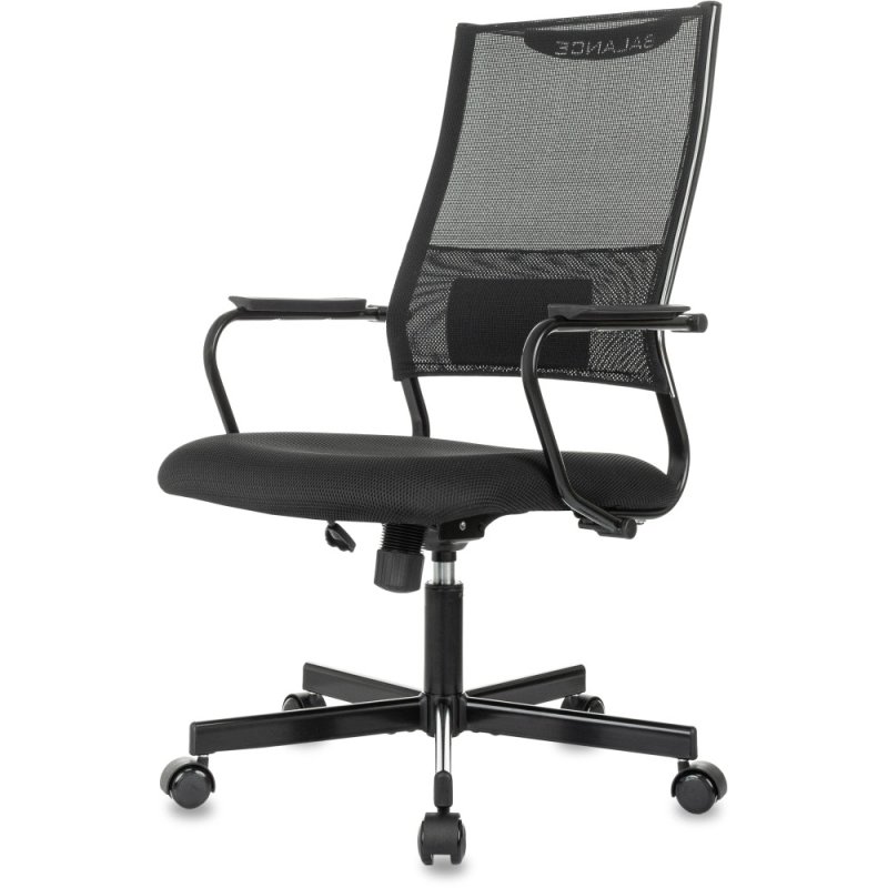 Компьютерное кресло Бюрократ CH Balance, сетка, ткань, черный, металл, черный