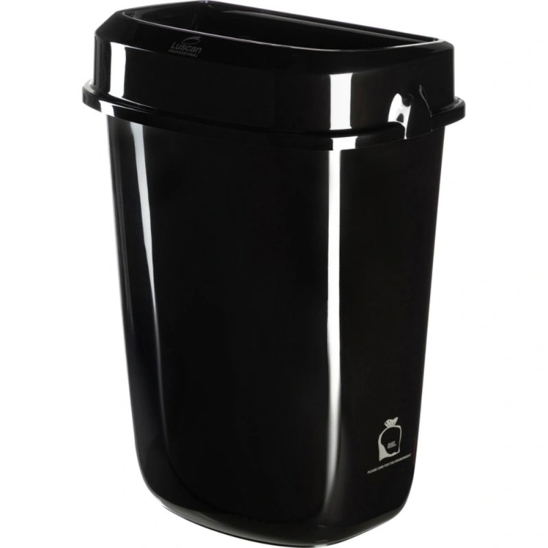 Корзина для мусора Luscan Prof Etalon, 32 л, с крышкой, черный