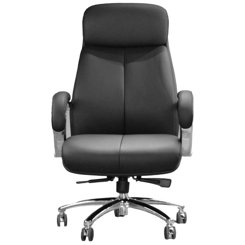 Кресло для руководителя EVERPROF MAXI экокожа, черный, крестов. алюминий