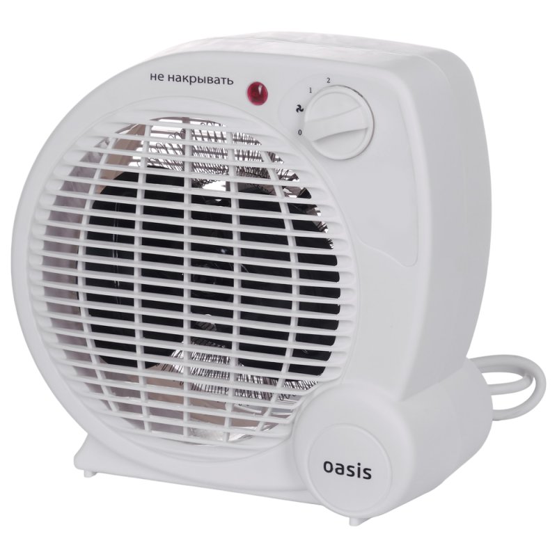 Тепловентилятор спиральный Oasis SG-20R, белый
