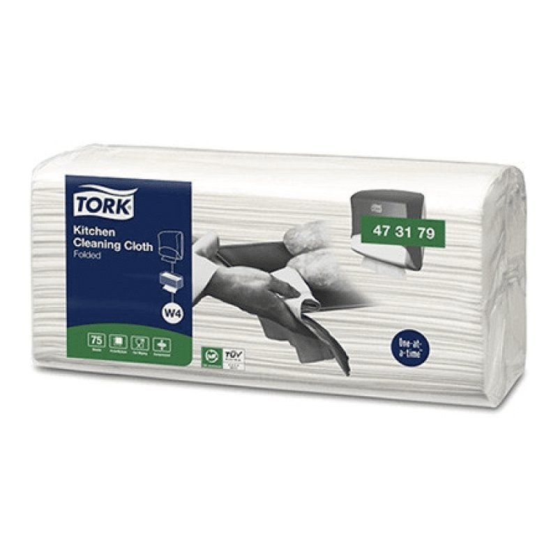 Материал нетканый Tork Premium для кухни в салфетках, 1 слой, W4, 75 листов