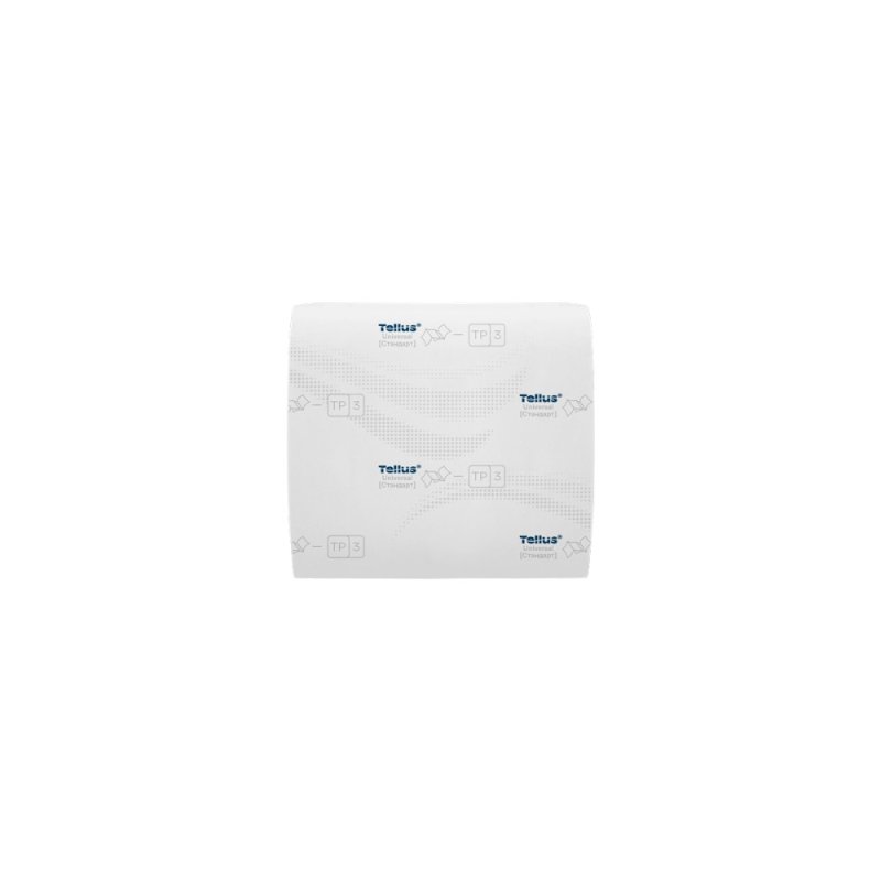 Бумага туалетная Tellus Стандарт, TР3, листовая, 250 листов, 1 слой