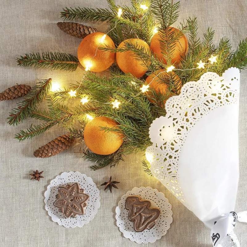 Салфетки бумажные ажурные AVIORA, d=10 см, белый, 250 шт