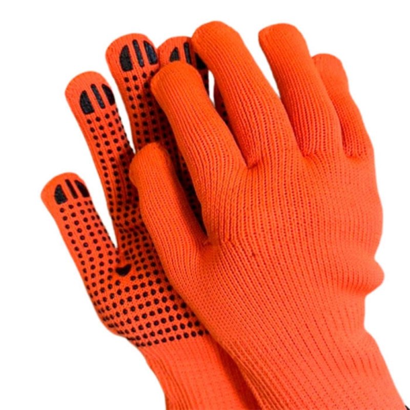 Перчатки полиэстеровые BVB, с ПВХ покрытием, 10 кл. вязки, с внутр. ворс. начесом, оранжевый