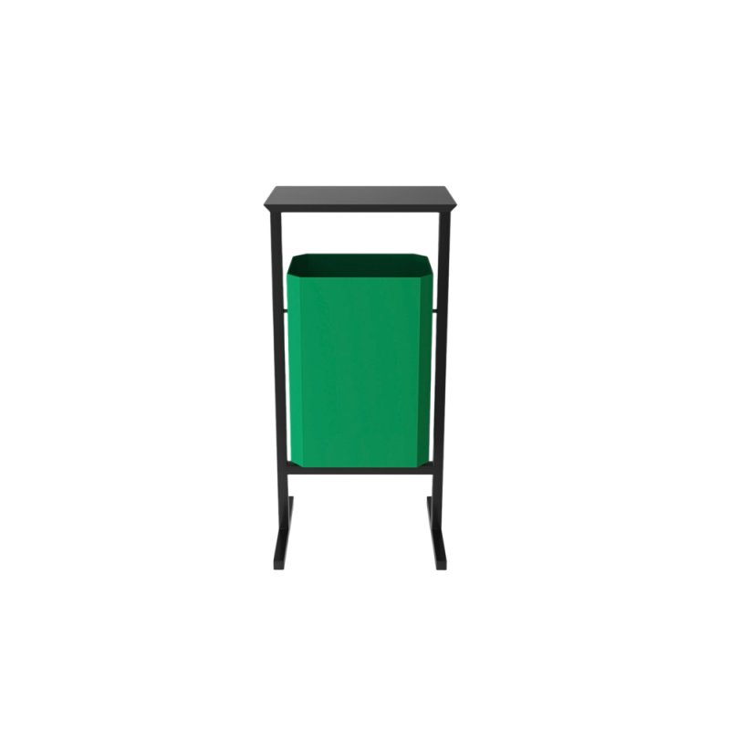 Урна уличная для мусора СТАНДАРТ, 35 л, металл, зелёный