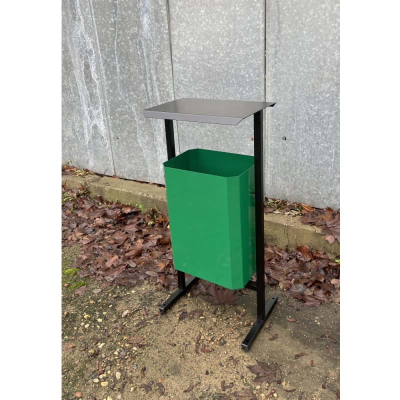 Урна уличная для мусора СТАНДАРТ, 35 л, металл, зелёный