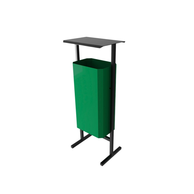 Урна уличная для мусора СТАНДАРТ, 50 л, металл, зелёный