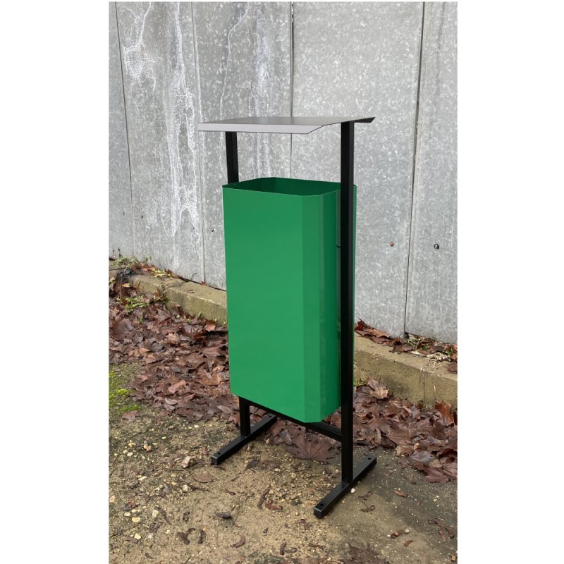 Урна уличная для мусора СТАНДАРТ, 50 л, металл, зелёный