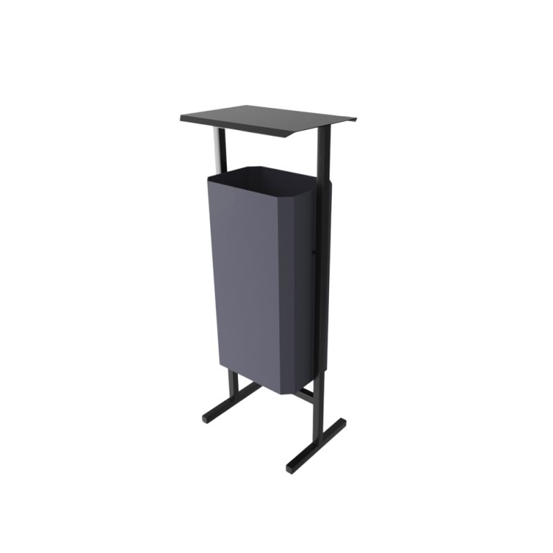 Урна уличная для мусора СТАНДАРТ, 50 л, металл, серый