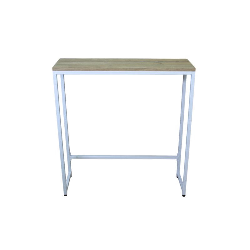 Стол консольный RION ALLERD, белый муар, Дуб Нокс