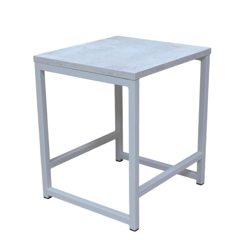 Табурет RION ALLERD, металл, ЛДСП, белый муар, Энигма