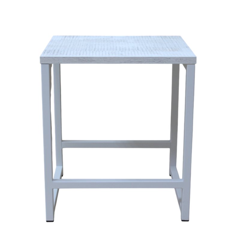 Табурет RION ALLERD, металл, ЛДСП, белый муар, Энигма