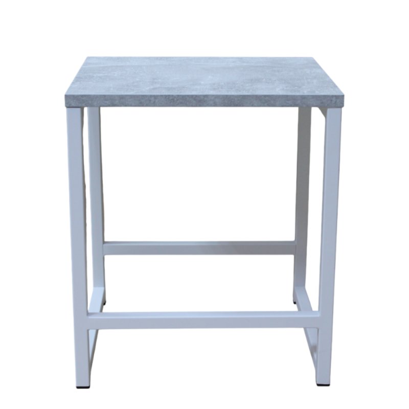 Табурет RION ALLERD, металл, ЛДСП, белый муар, Бетон