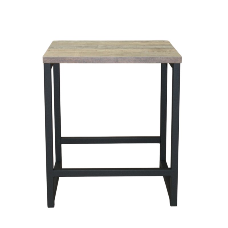 Табурет RION ALLERD, металл, ЛДСП, черный муар, Австралийское дерево