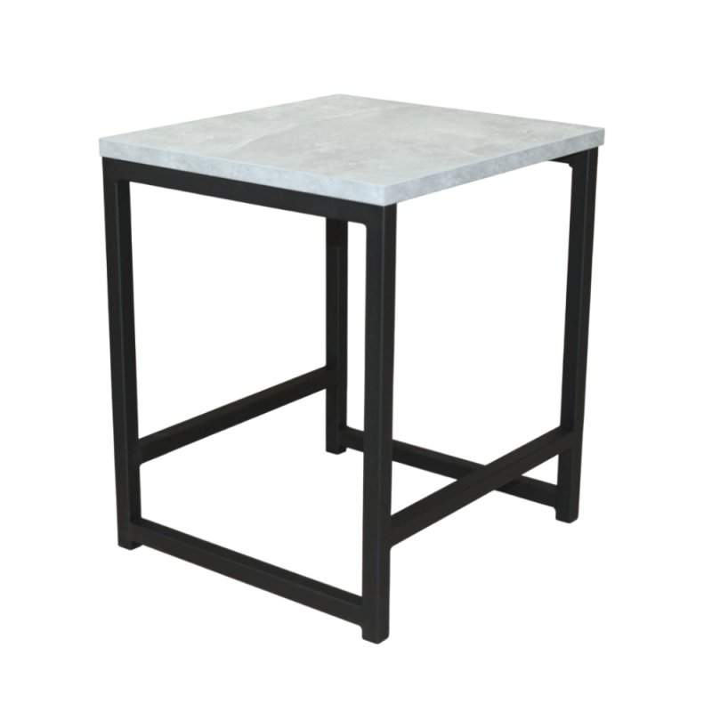 Табурет RION ALLERD, металл, ЛДСП, черный муар, Бетон