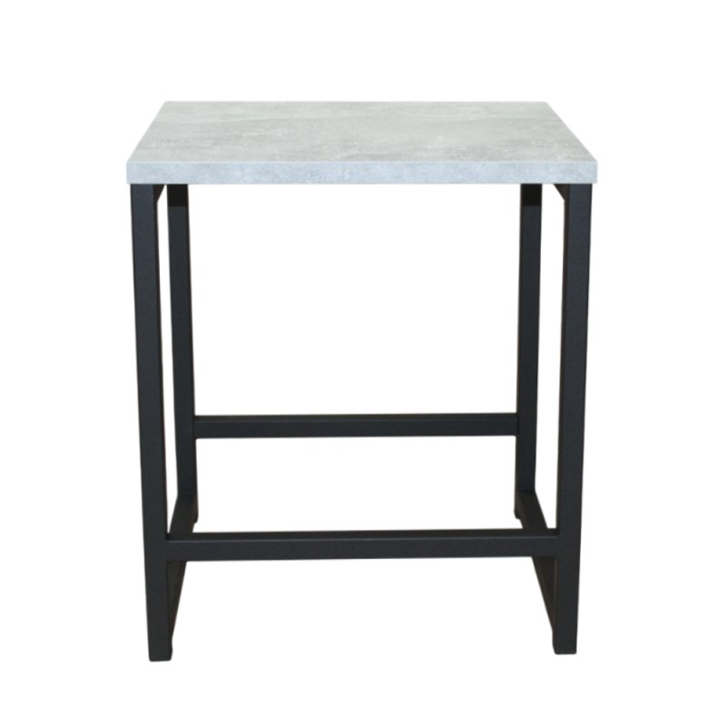 Табурет RION ALLERD, металл, ЛДСП, черный муар, Бетон