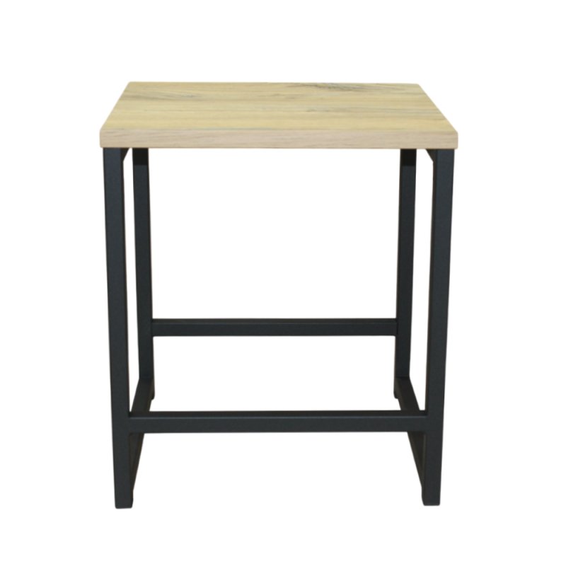 Табурет RION ALLERD, металл, ЛДСП, черный муар, Дуб Нокс