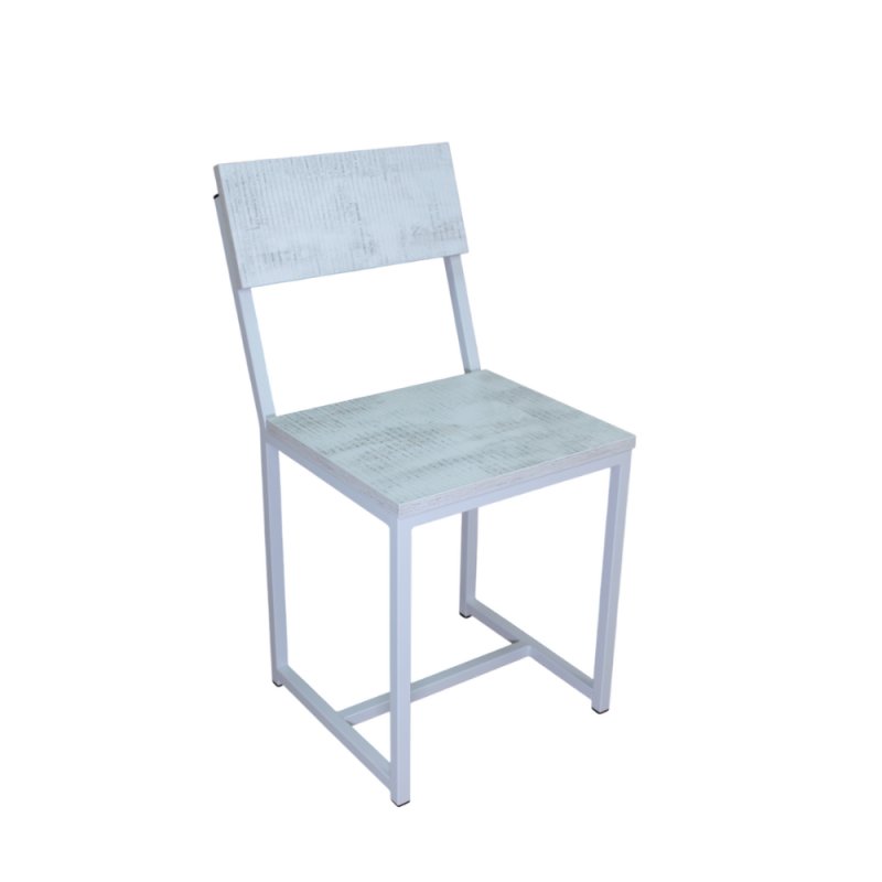 Стул ALLERD RION, металл, ЛДСП, белый муар, Энигма