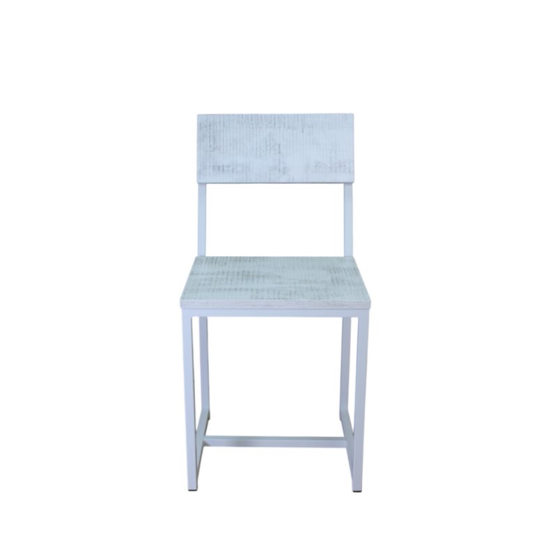 Стул ALLERD RION, металл, ЛДСП, белый муар, Энигма