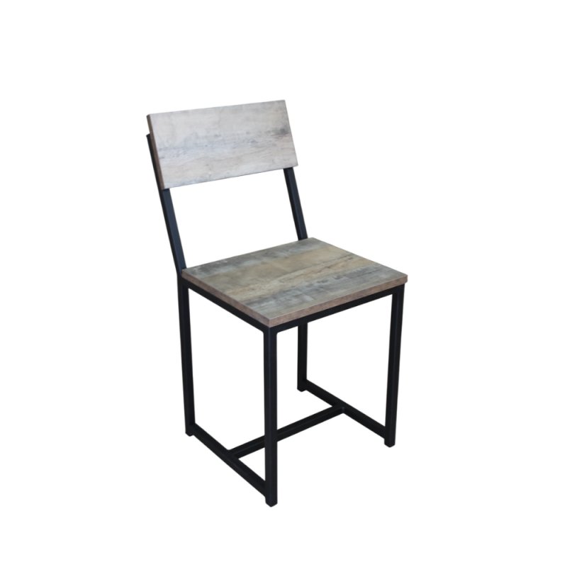 Стул ALLERD RION, металл, ЛДСП, черный муар, Австралийское дерево