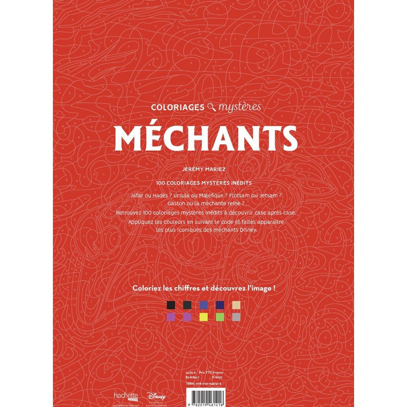 Раскраска по номерам на французском языке 