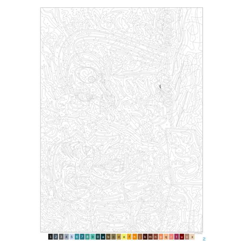 Раскраска по номерам на французском языке 