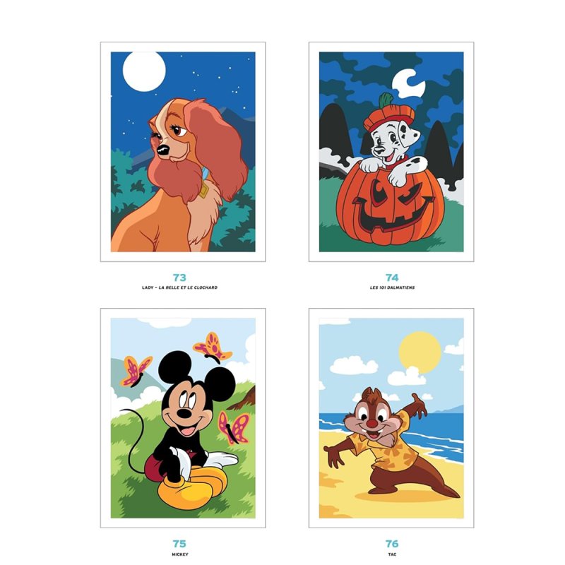 Раскраска по номерам на французском языке 