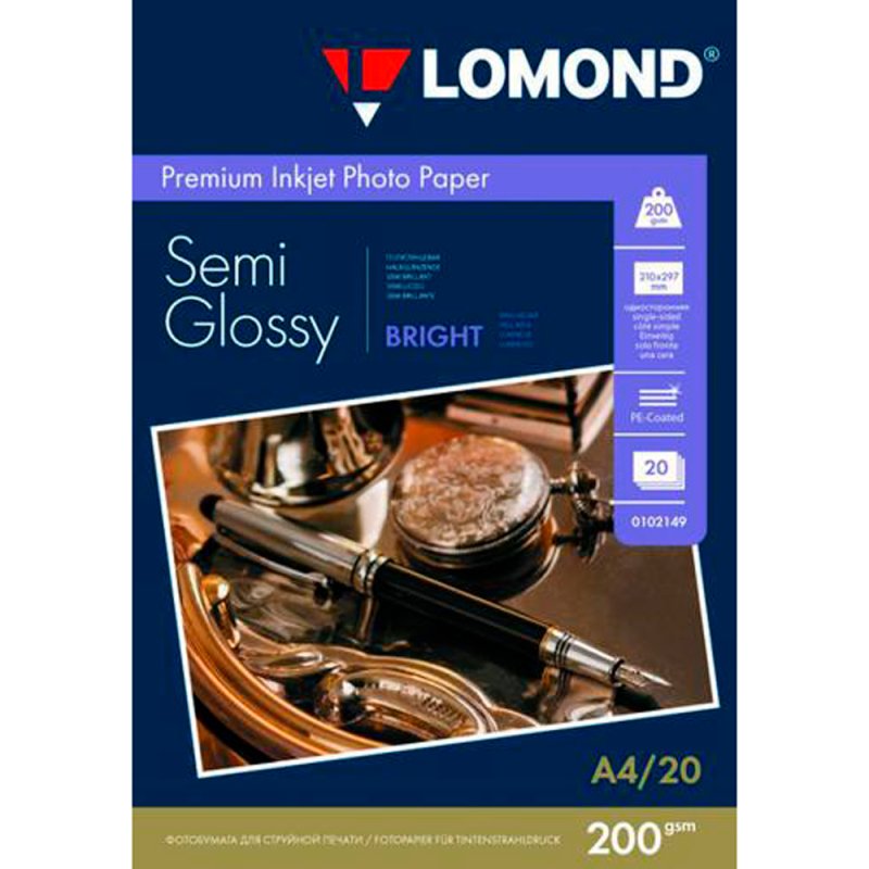 Фотобумага полуглянцевая тепло-белая для струйной фотопечати 