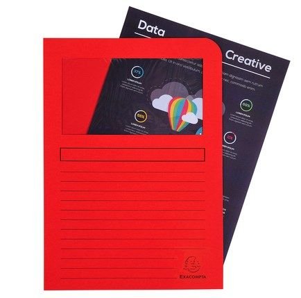 Папка-уголок c окном 