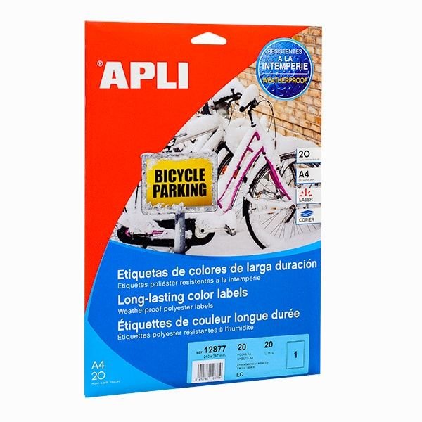 Погодоустойчивые желтые этикетки из полиэстера 