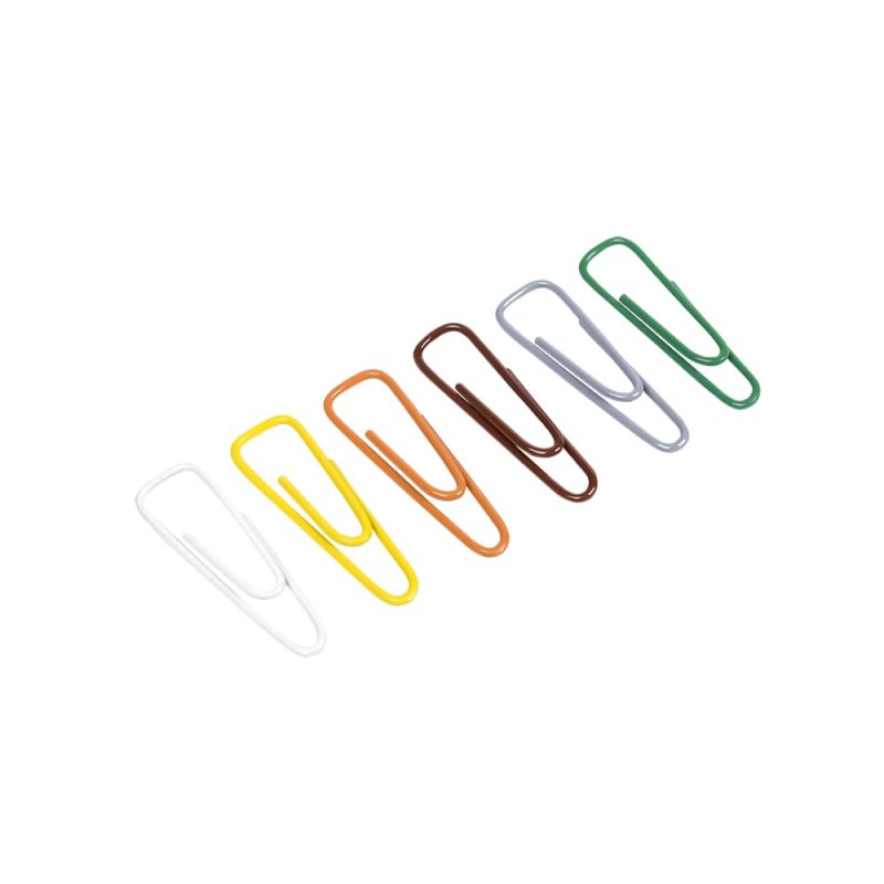 Скрепки цветные треугольные 