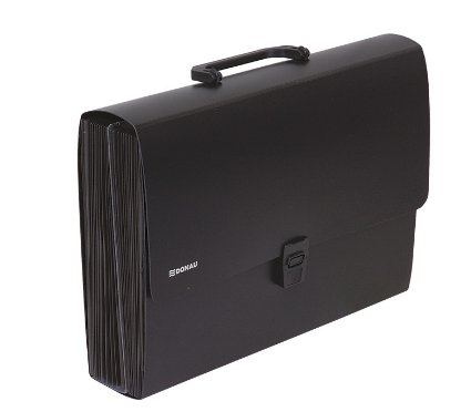 Портфель на 26 делений, пластик, 26, черный