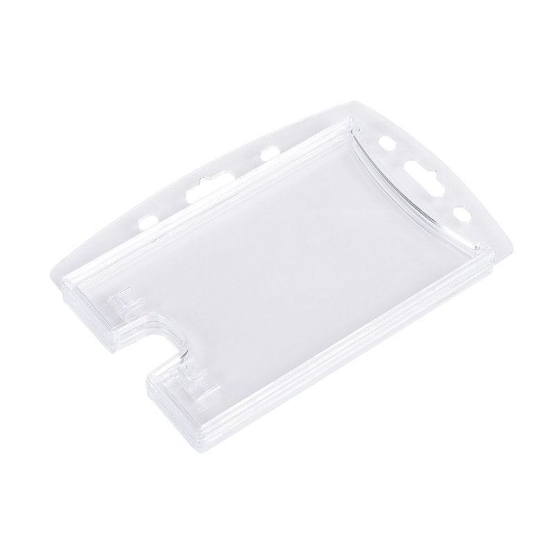 Бейдж для 2-х ID пропусков или магнитных карт, 54x86 мм, прозрачный