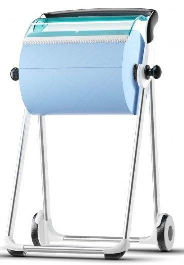 Диспенсер Tork для протирочных материалов в рулонах W1, белый, голубой