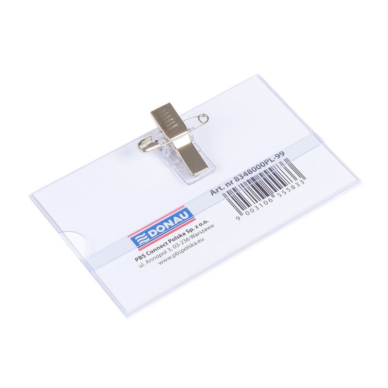 Бейдж с универсальным зажимом 