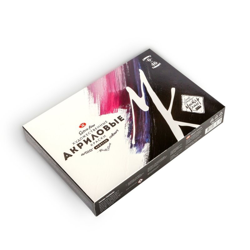 Краски акриловые Мастер Класс, 6 цветов, 46 мл.