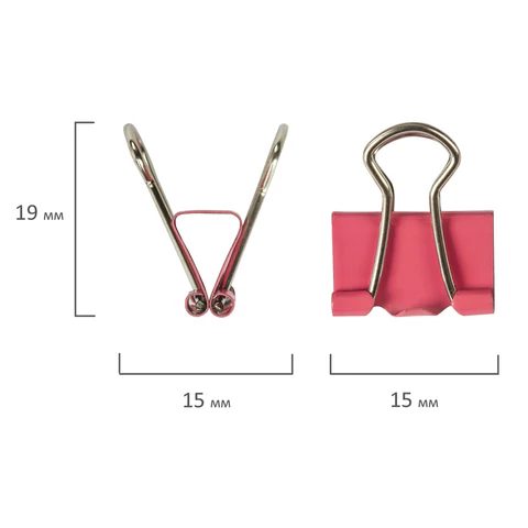 Зажимы для бумаг STAFF "Profit", КОМПЛЕКТ 12 шт., цветные